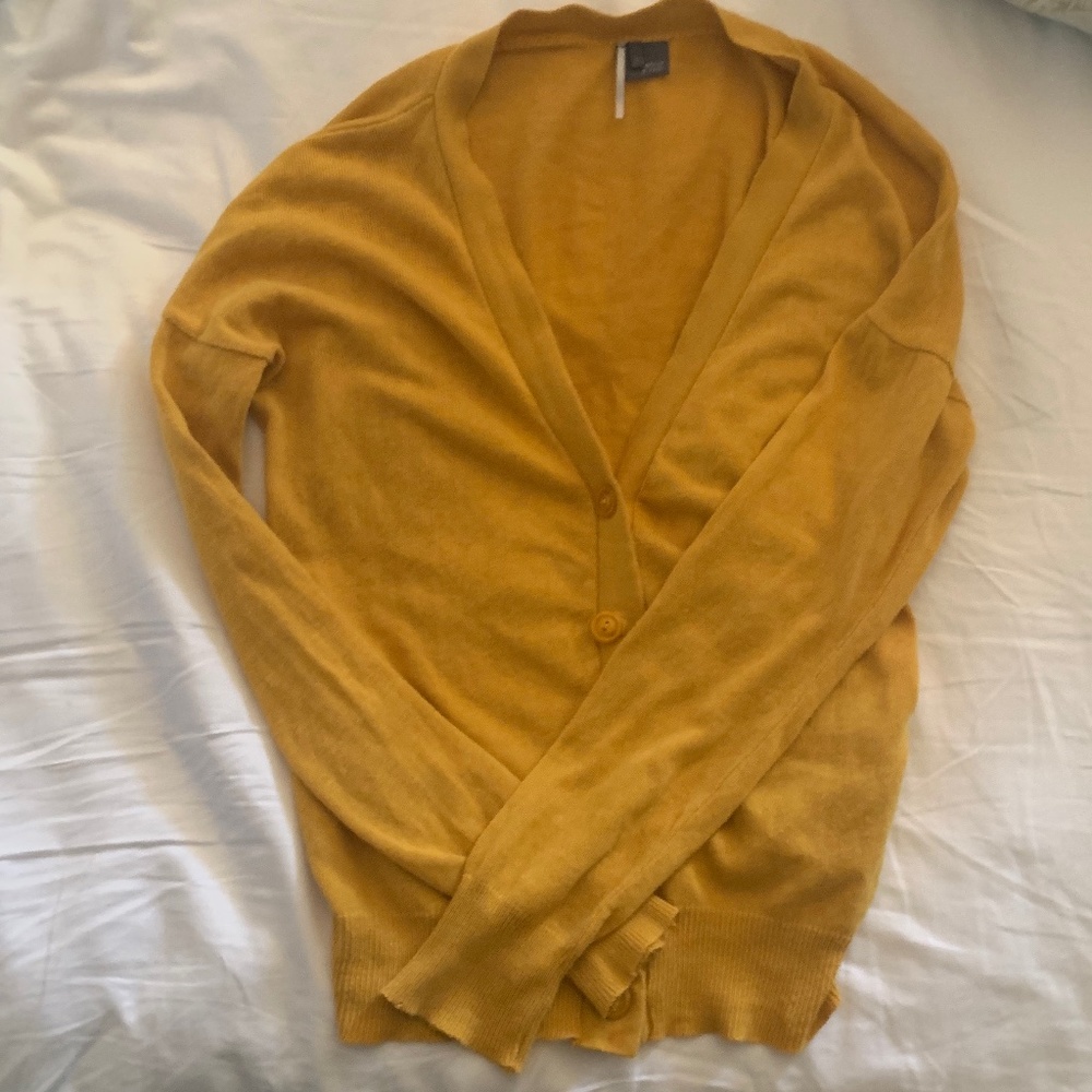 RESERVED - UO Sparkle and Fade Boyfriend Cardigan in Yellow